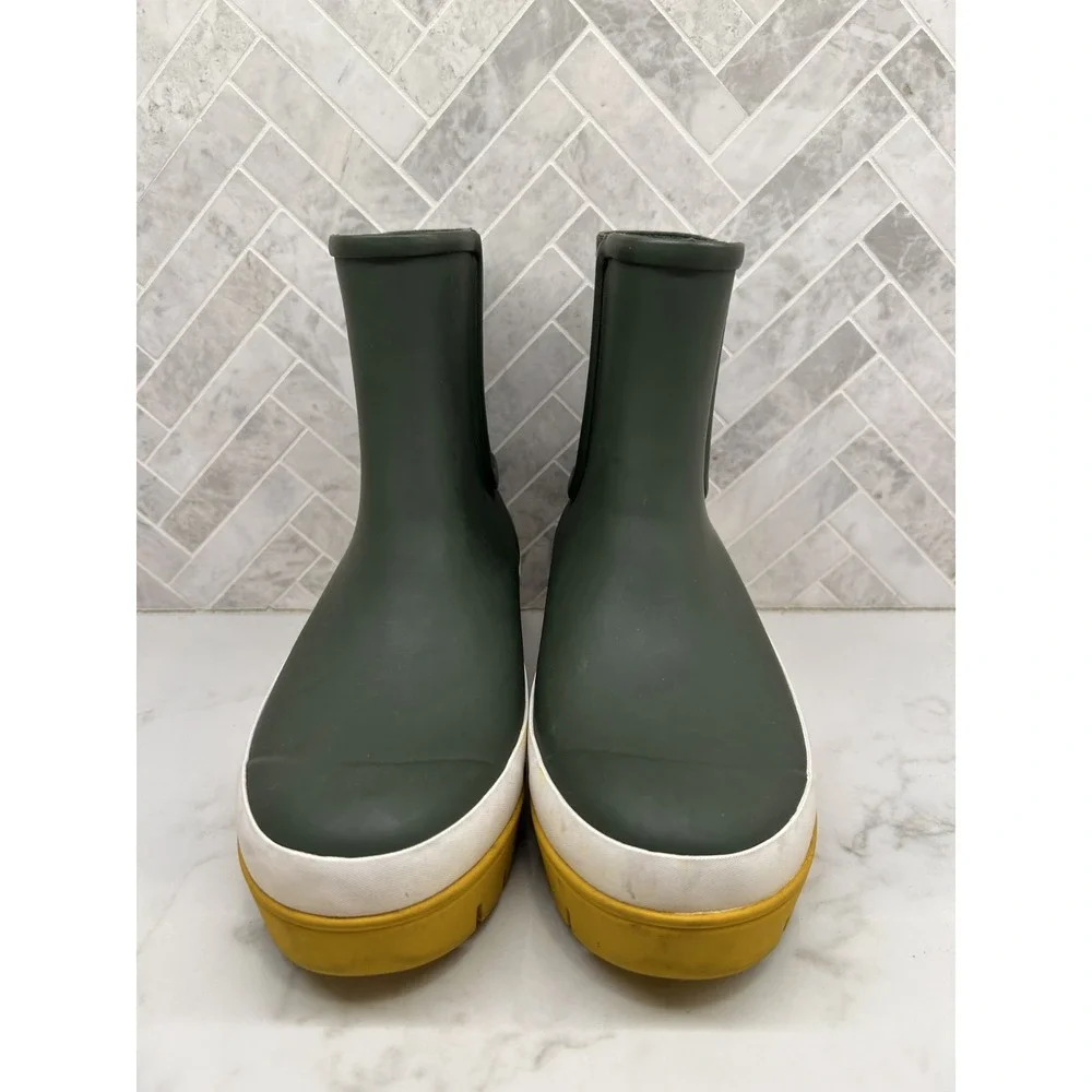 TORY BURCH Rubber Lug‎ Sole Ankle Rain Boots Women's Size 6 Green 12708-121